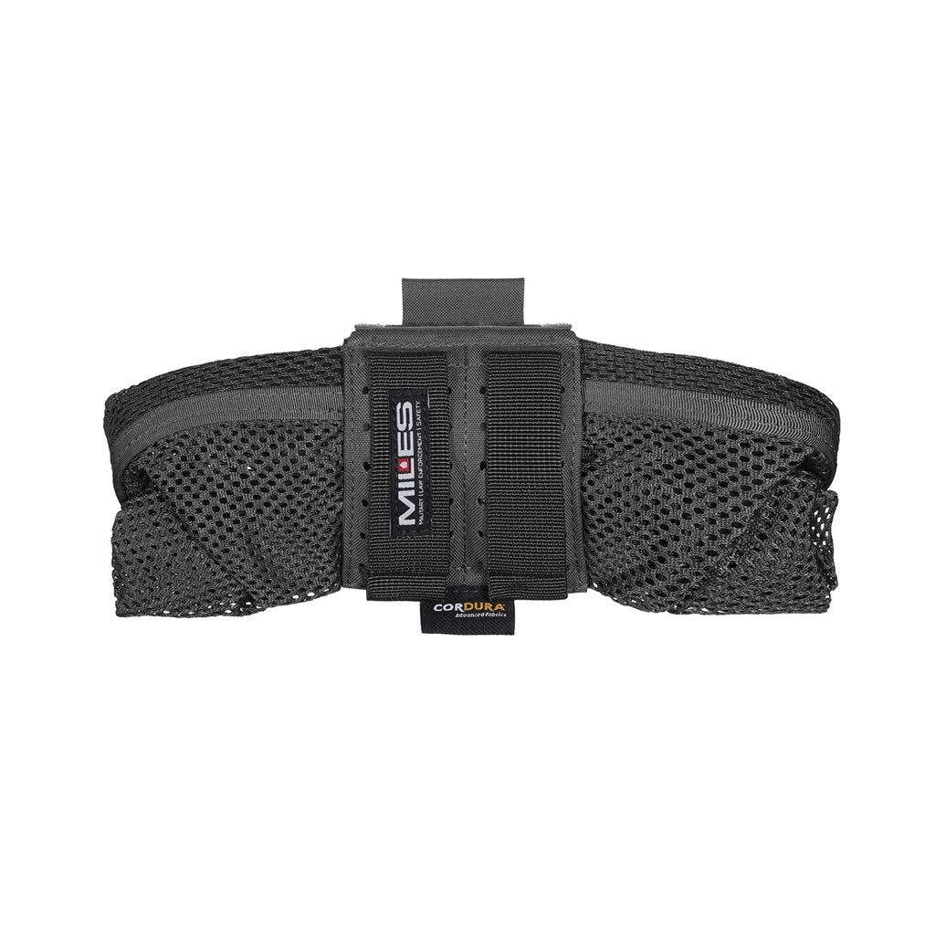 Funda plegable de malla AMINA negra, perfil bajo