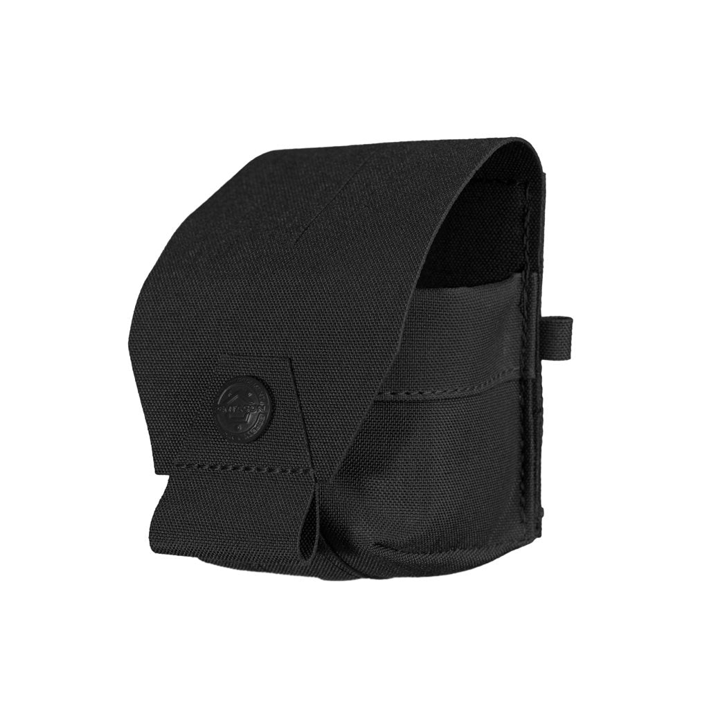 Bolsa AMINA para una granada, color negro, con sujeción trasera MOLLE, Cordura 500D