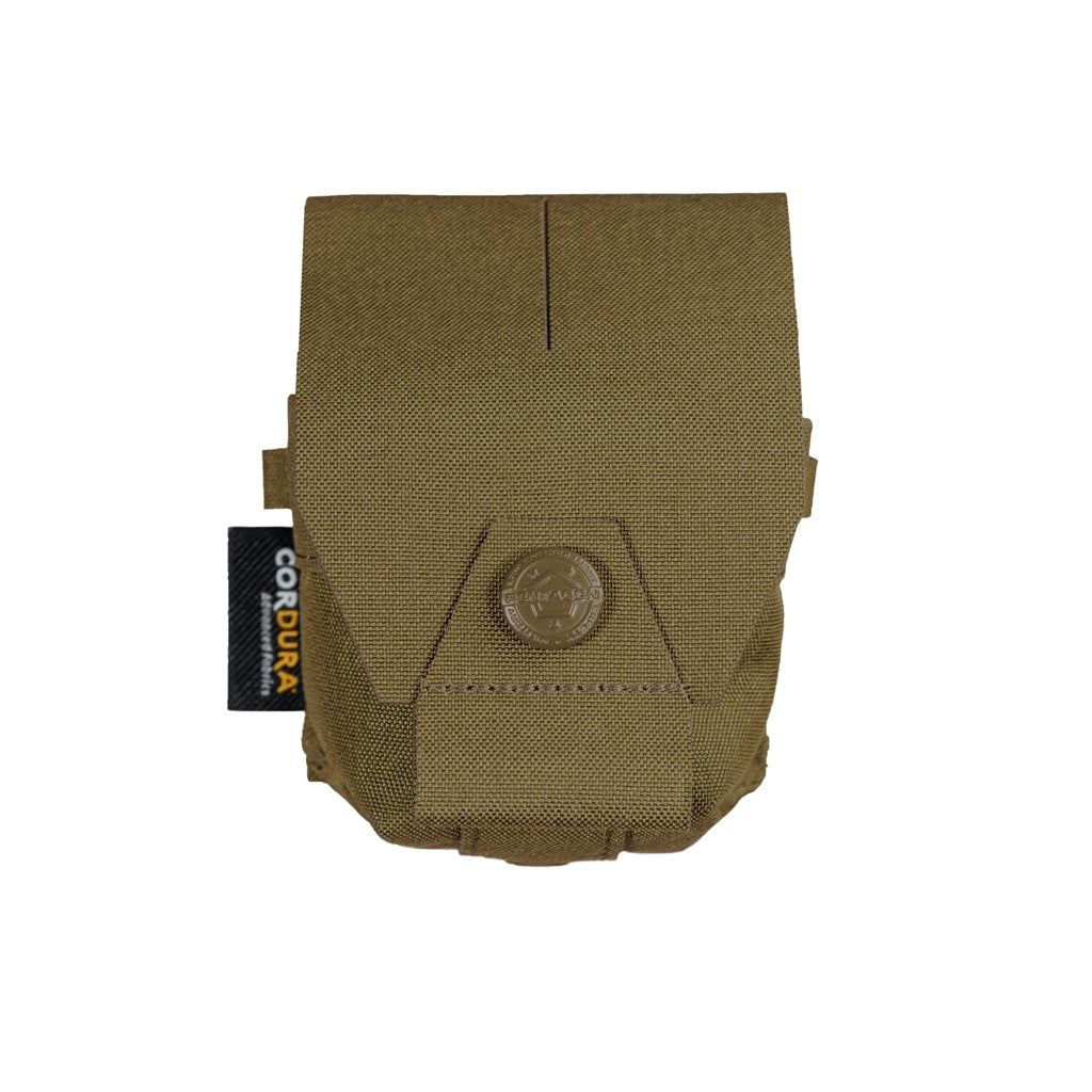 Bolsa AMINA para una granada, color negro, con sujeción trasera MOLLE, Cordura 500D