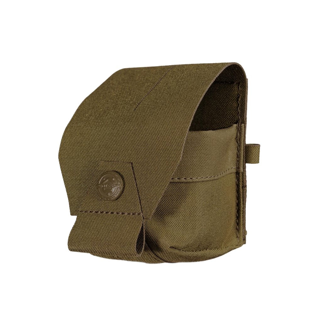 Bolsa AMINA para una granada, color negro, con sujeción trasera MOLLE, Cordura 500D