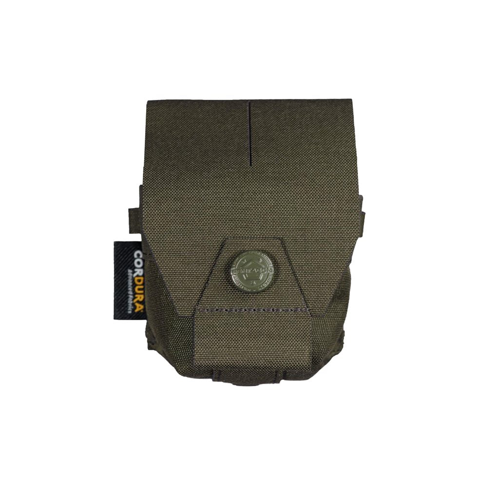 Bolsa AMINA para una granada, color negro, con sujeción trasera MOLLE, Cordura 500D