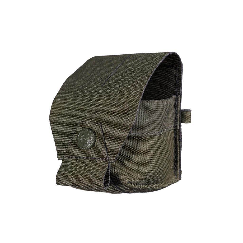 Bolsa AMINA para una granada, color negro, con sujeción trasera MOLLE, Cordura 500D