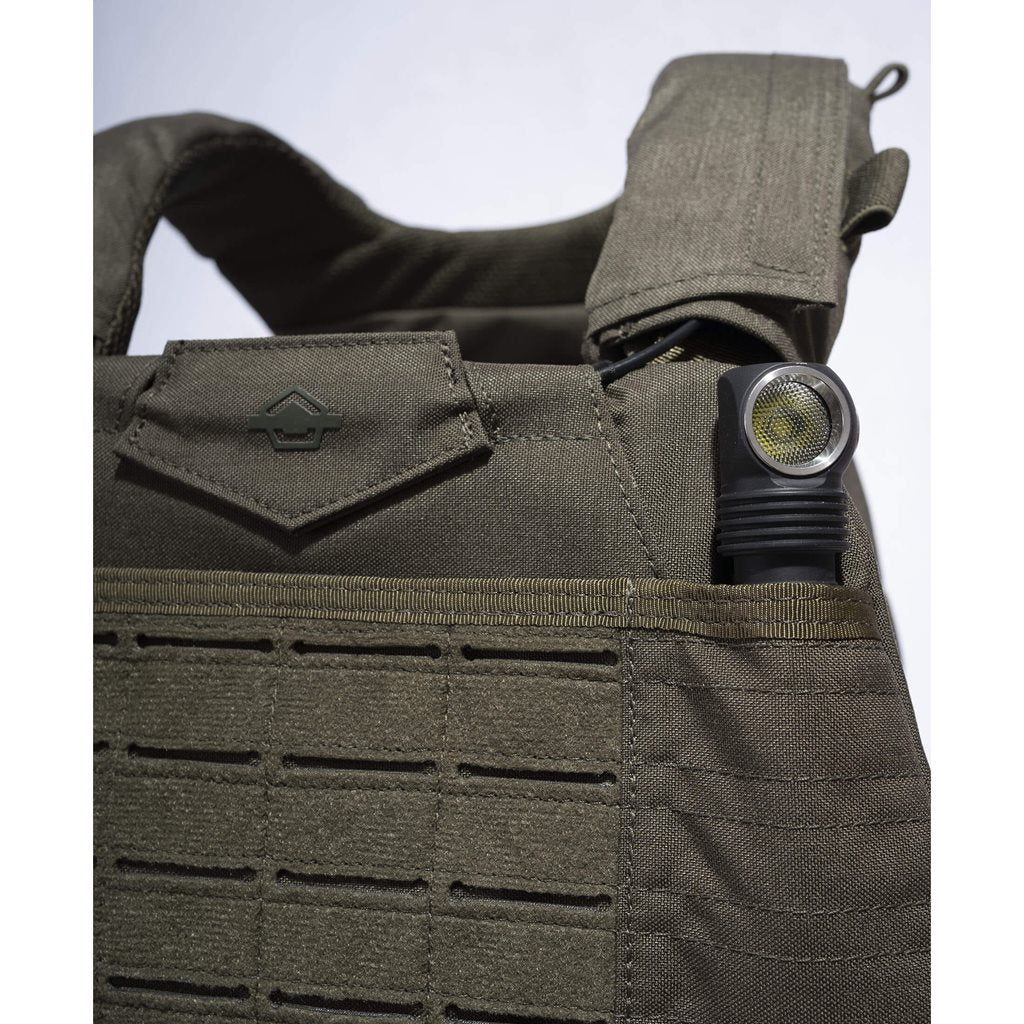 Chaleco portaplacas MILON MK2 negro en Cordura, vista delantera