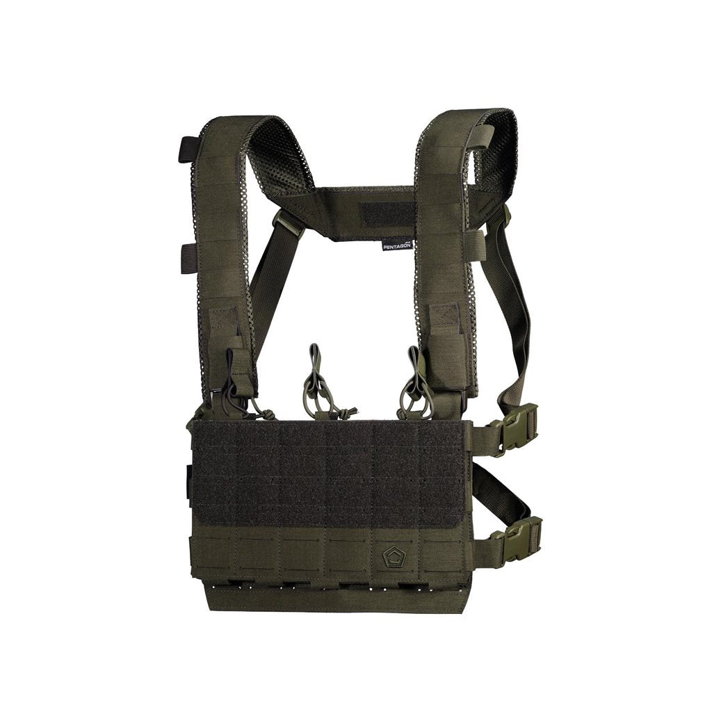 Chaleco AMINA Micro Chest Rig negro, nylon Cordura 500D
