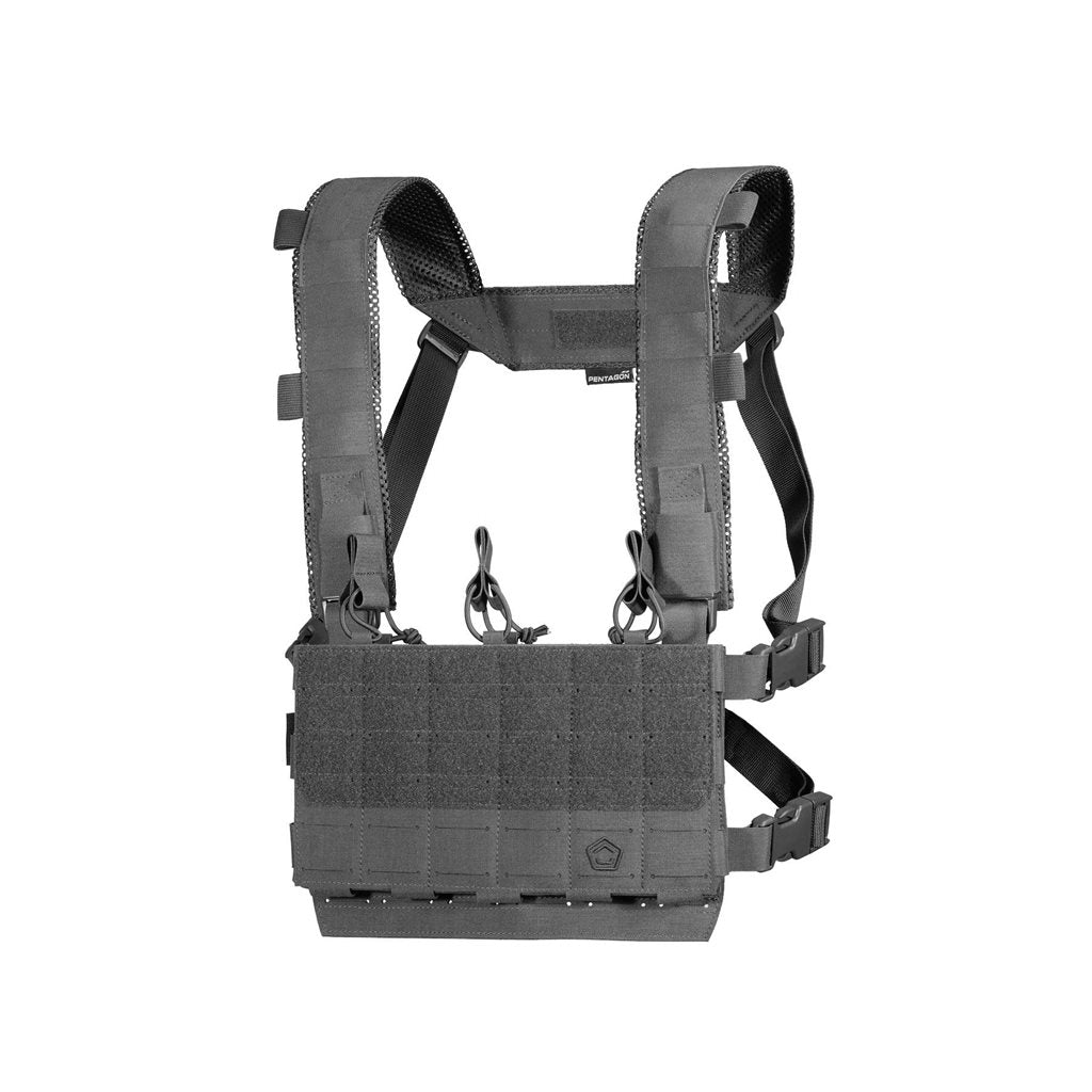 Chaleco AMINA Micro Chest Rig negro, nylon Cordura 500D