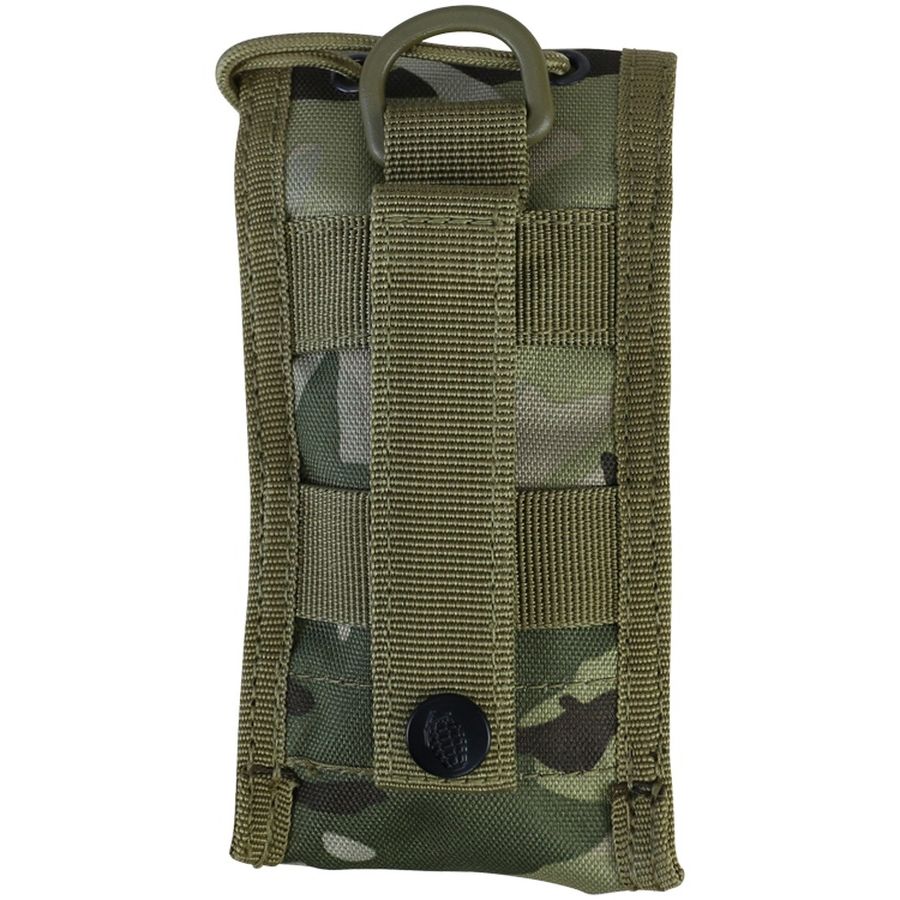 Funda MOLLE protectora para teléfono con cordón ajustable, negra, 15 x 8 x 4 cm