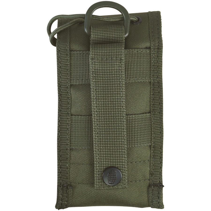 Funda MOLLE protectora para teléfono con cordón ajustable, negra, 15 x 8 x 4 cm