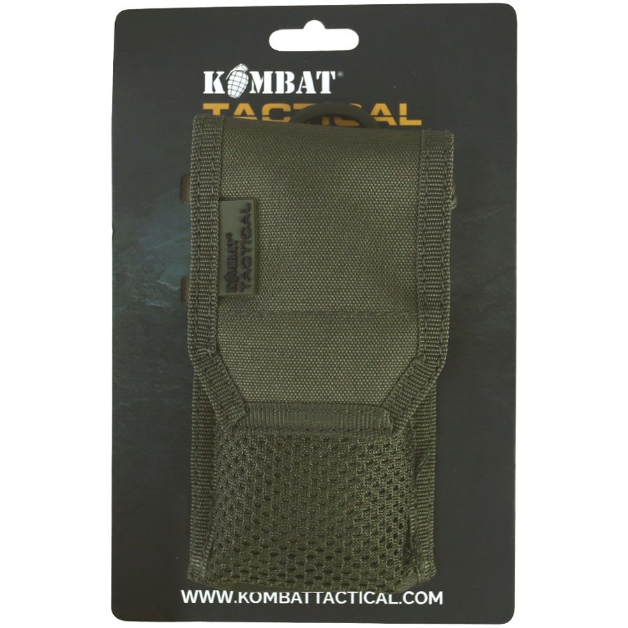 Funda MOLLE protectora para teléfono con cordón ajustable, negra, 15 x 8 x 4 cm