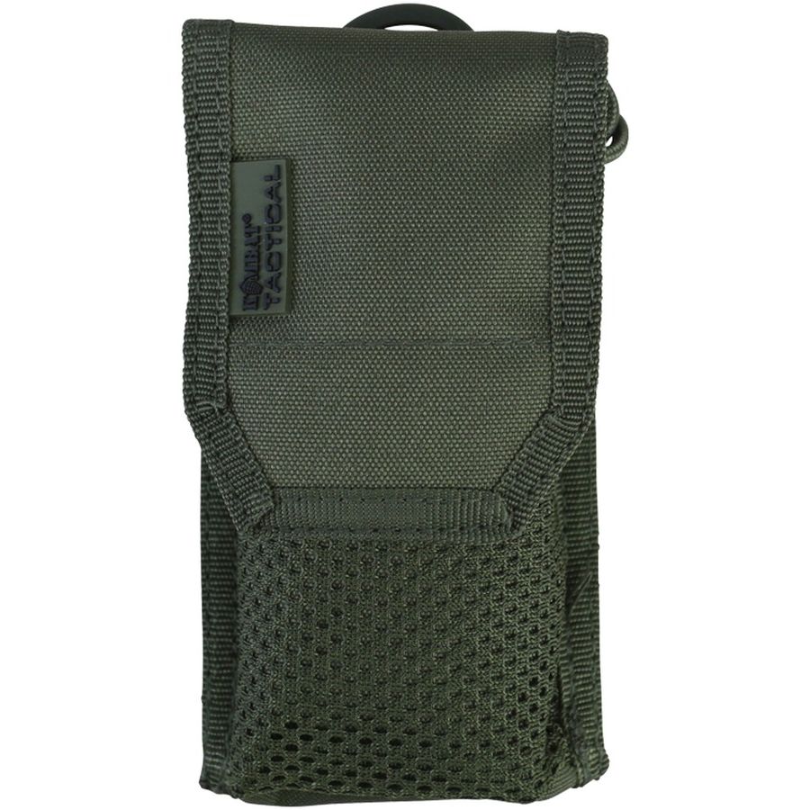 Funda MOLLE protectora para teléfono con cordón ajustable, negra, 15 x 8 x 4 cm