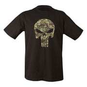 Camiseta BTP Punisher negra con calavera 100% algodón 185 g