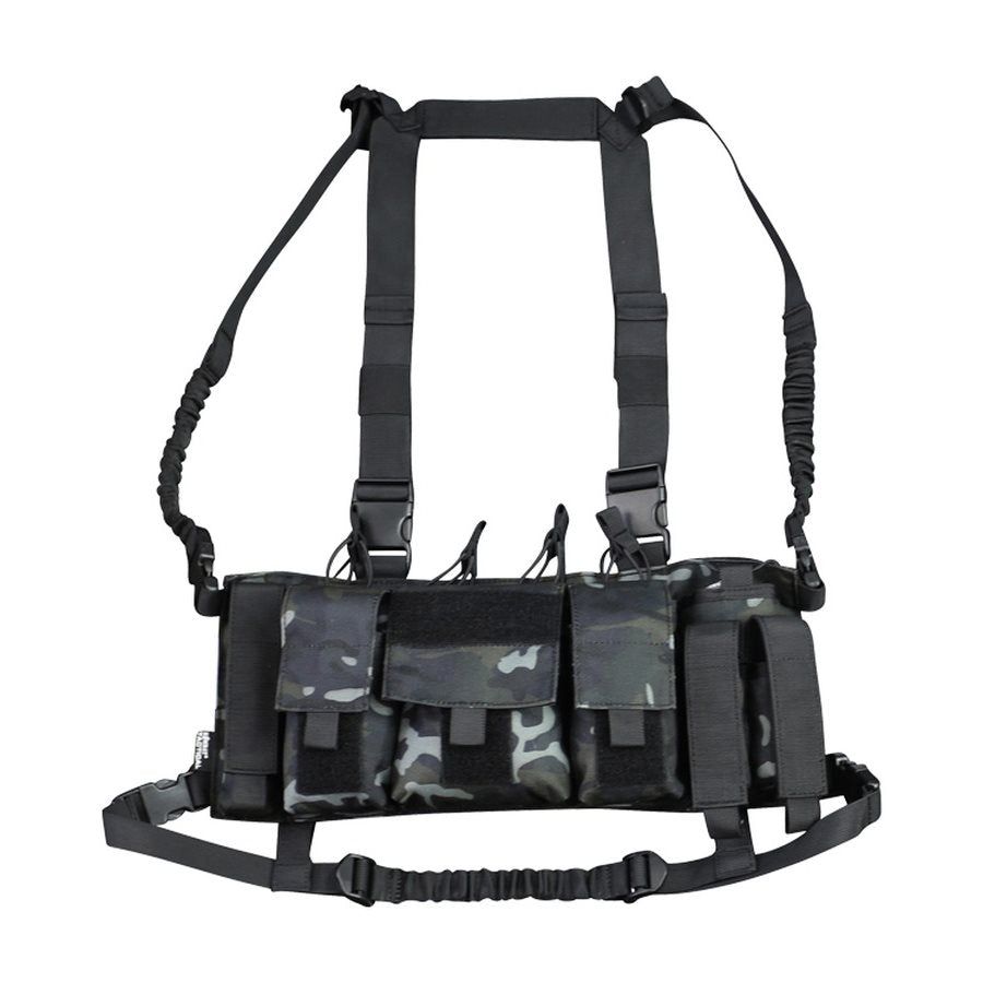 Chaleco táctico Trojan Chest Rig Coyote en color coyote con portacargadores y correas ajustables