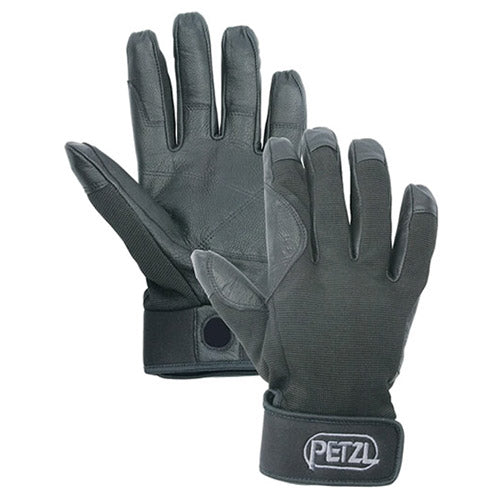 Guantes CORDEX de cuero negros con cierre de velcro