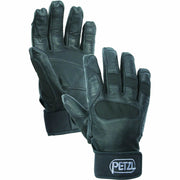 Guantes CORDEX PUS de cuero negros, vista que muestra palma reforzada