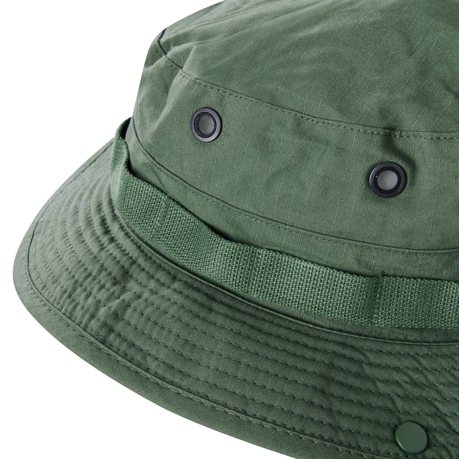 Klobouk s límcem rip-stop ZELENÝ, sombrero de combate verde con faldón trasero