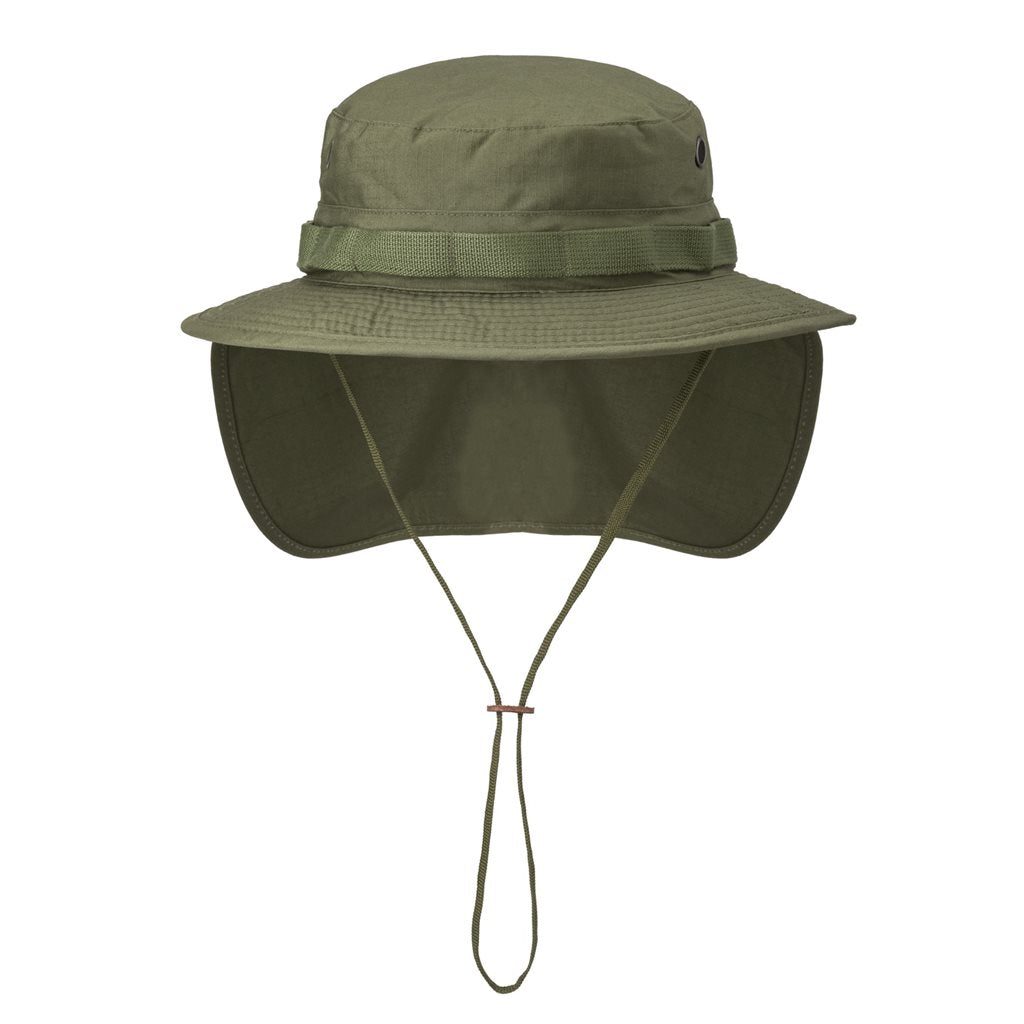 Klobouk s límcem rip-stop ZELENÝ, sombrero de combate verde con faldón trasero
