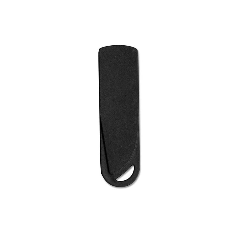 Cuchillo SKELETON negro de hoja fija con recubrimiento y funda de plastico, acero inox 5Cr16, 15,56 cm