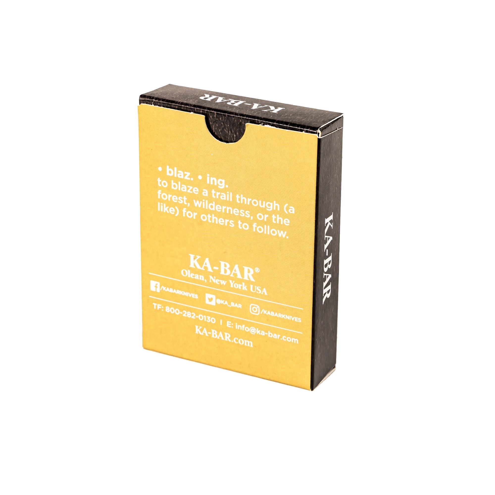 Baraja Ka-Bar TRAIL, 54 cartas (88 x 62 mm) con recubrimiento plástico flexible resistente a la intemperie
