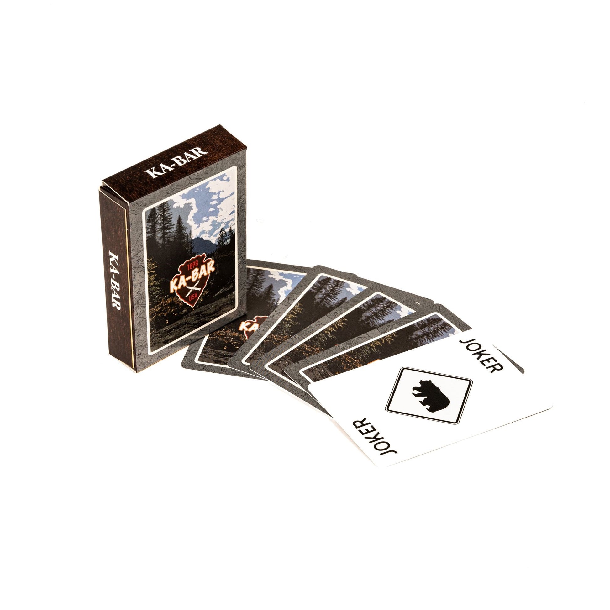 Baraja Ka-Bar TRAIL, 54 cartas (88 x 62 mm) con recubrimiento plástico flexible resistente a la intemperie