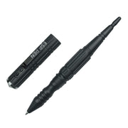 Bolígrafo táctico negro de duraluminio con función de kubotan