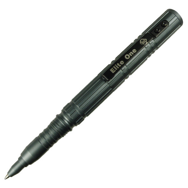 Bolígrafo táctico negro de duraluminio con función de kubotan