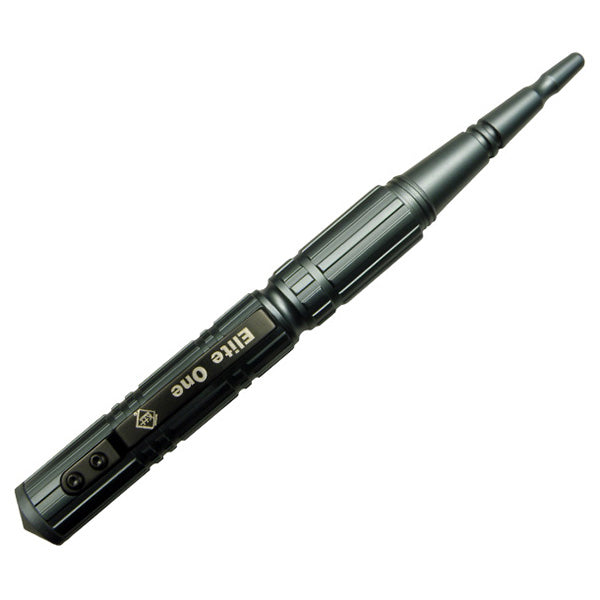Bolígrafo táctico negro de duraluminio con función de kubotan
