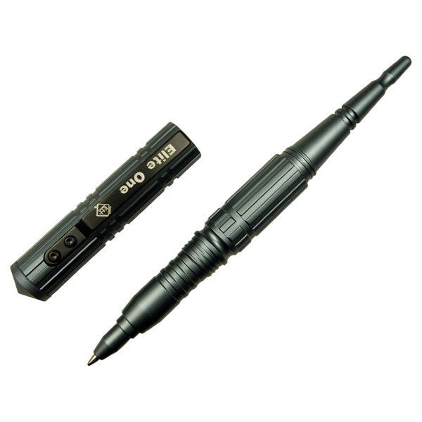 Bolígrafo táctico negro ESP de duraluminio aeronáutico resistente
