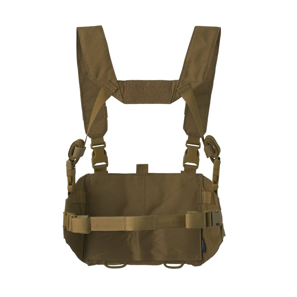 Chaleco chest rig CHICOM Cordura negro con tres bolsas para cargadores AR/AK