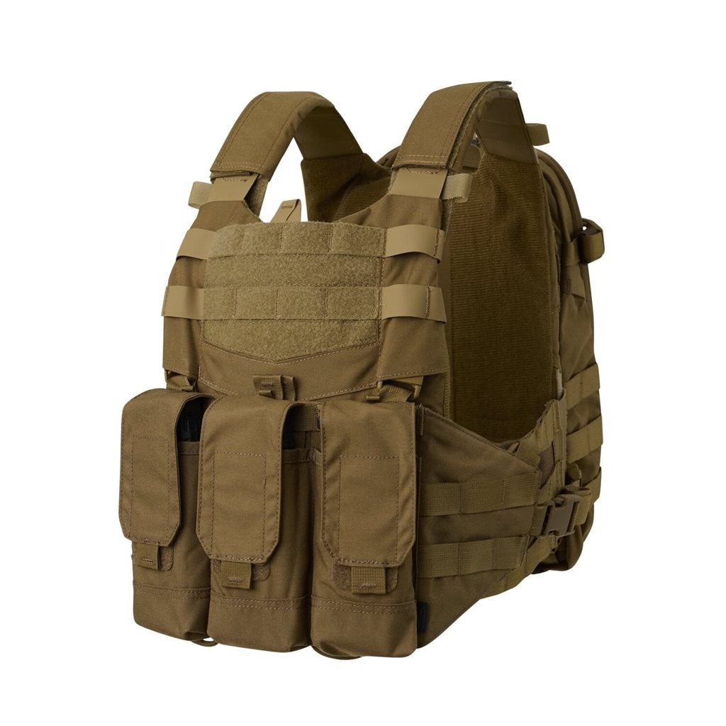 Chaleco chest rig CHICOM Cordura negro con tres bolsas para cargadores AR/AK