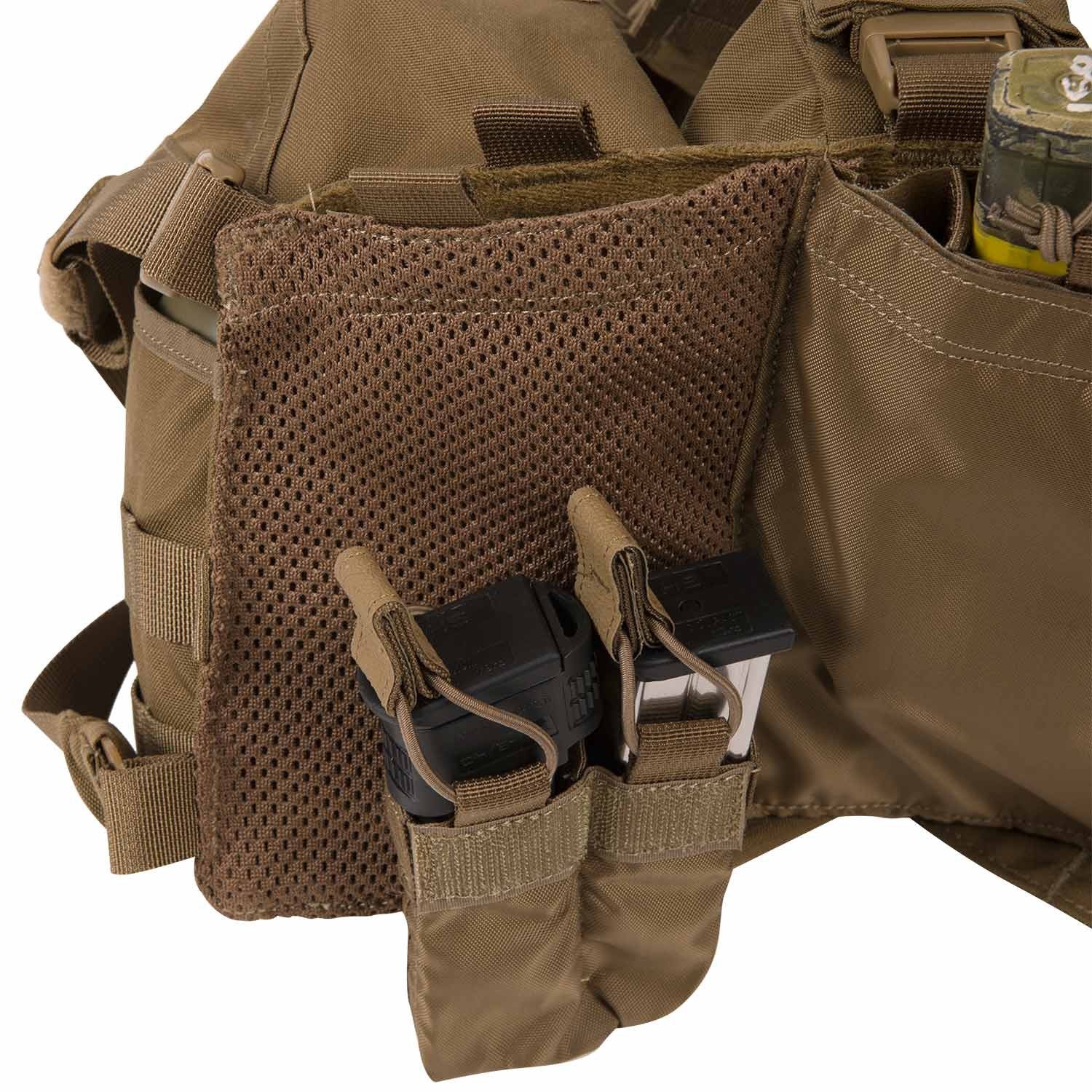 Chest Rig GUARDIAN Cordura Verde, pechera táctica con varias bolsas portacargadores y fundas universales