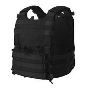 Chaleco portaplacas GUARDIAN Military Set negro con plataforma frontal y triple funda para cargadores AR/AK