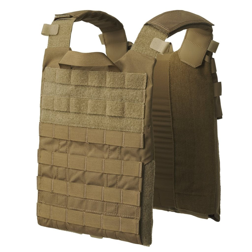 Chaleco portaplacas GUARDIAN coyote en nylon Cordura, perfil bajo