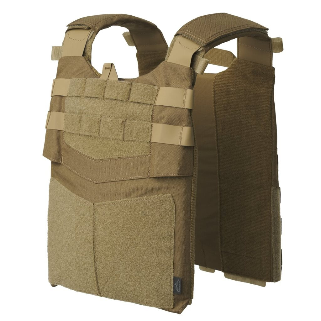 Chaleco portaplacas GUARDIAN coyote en nylon Cordura, perfil bajo