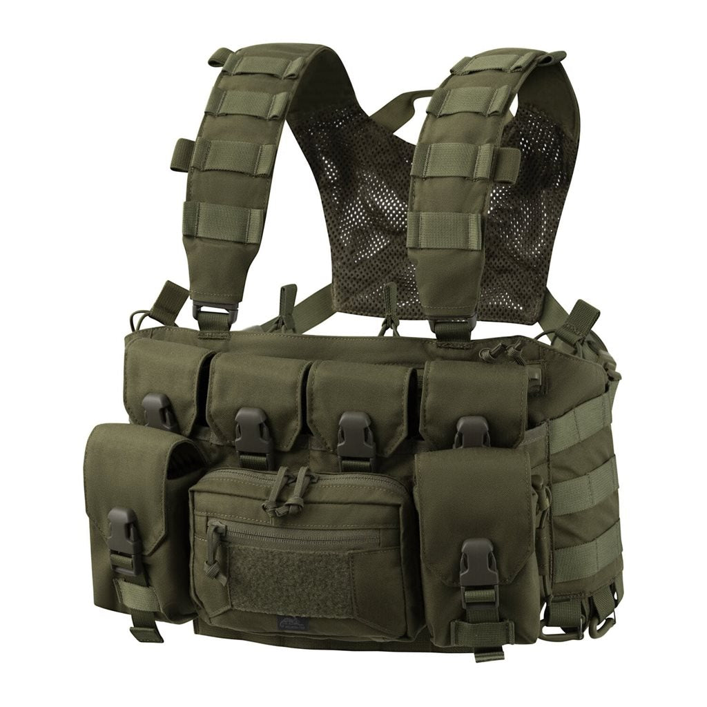 Pechera Chest Rig Guardian Recce negra, plataforma táctica de Cordura 235 g/m²