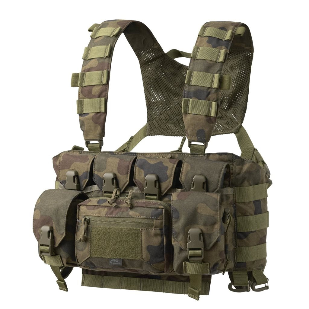 Chest rig Guardian Recce negro en Cordura 235 g/m², vista frontal