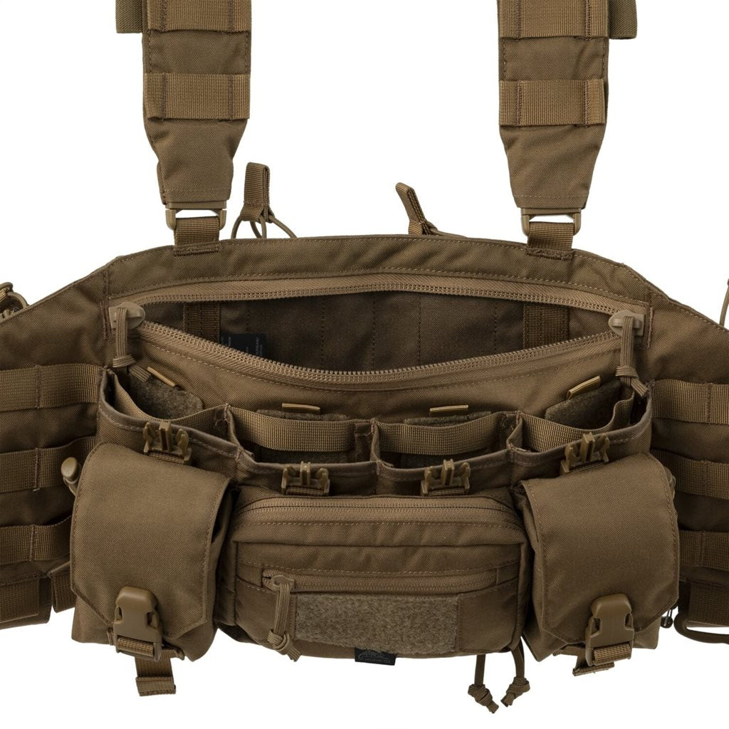 Pechera Chest Rig Guardian Recce negra, plataforma táctica de Cordura 235 g/m²