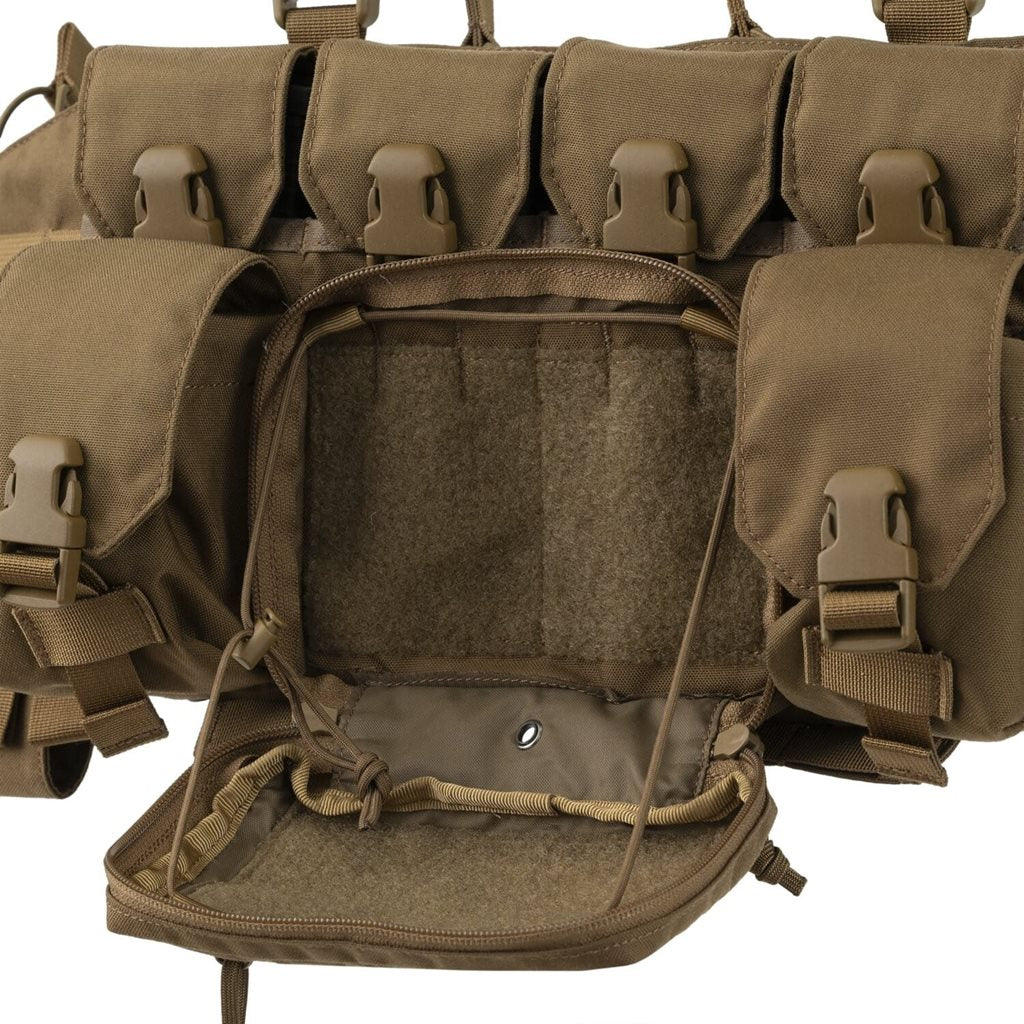 Pechera Chest Rig Guardian Recce negra, plataforma táctica de Cordura 235 g/m²