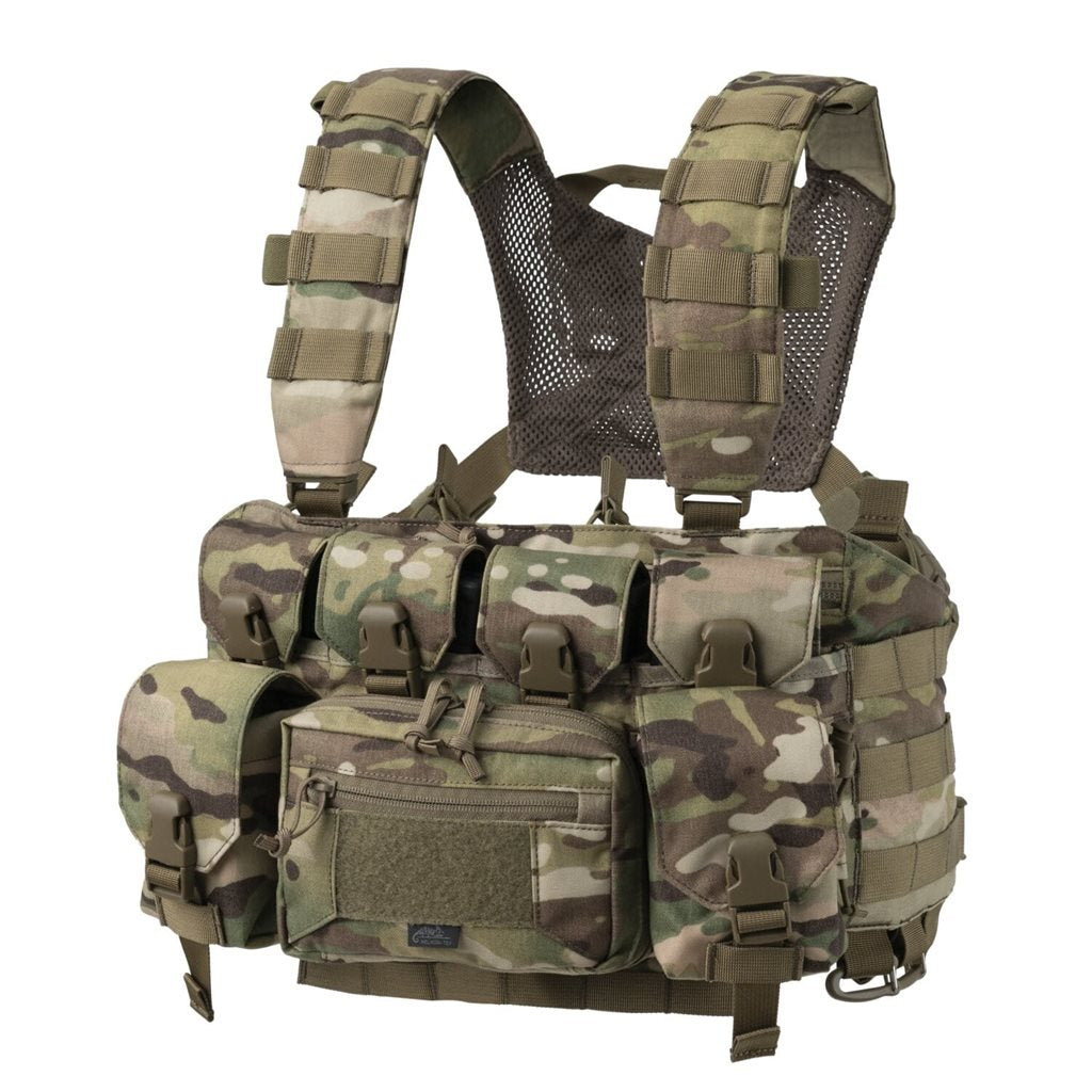 Chest rig Guardian Recce negro en Cordura 235 g/m², vista frontal