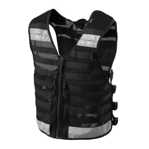 Chaleco SAR de rescate negro modular con elementos reflectantes KK-SAR-PO-01