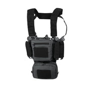 Imagen del Chaleco Táctico MINI RIG gris/negro mostrando diseño minimalista y bolsillos PALS/MOLLE