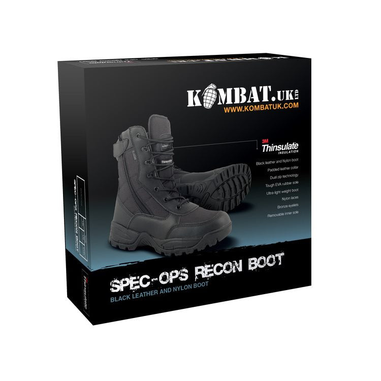Botas tácticas SPEC-OPS RECON negras, suela EVA, forro cómodo
