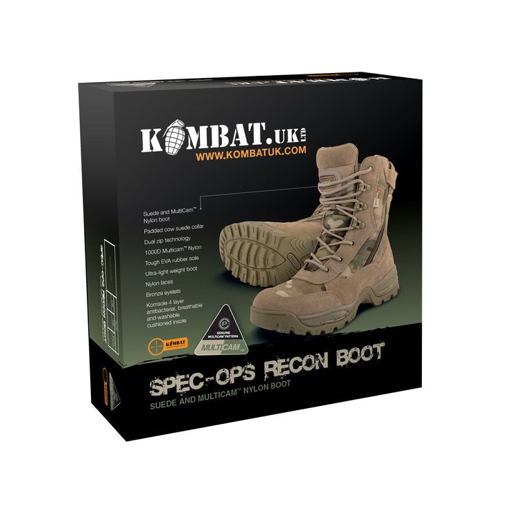 Botas tácticas SPEC-OPS RECON negras, suela EVA, forro cómodo