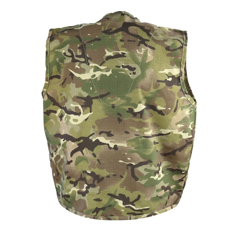 Chaleco táctico infantil TACTICAL camuflaje BTP, 11 bolsillos, rip-stop 65% poliéster 35% algodón