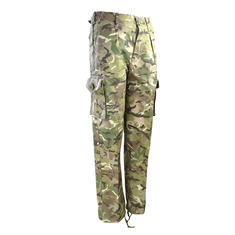Pantalones infantiles camuflaje BTM rip-stop 65% poliéster 35% algodón