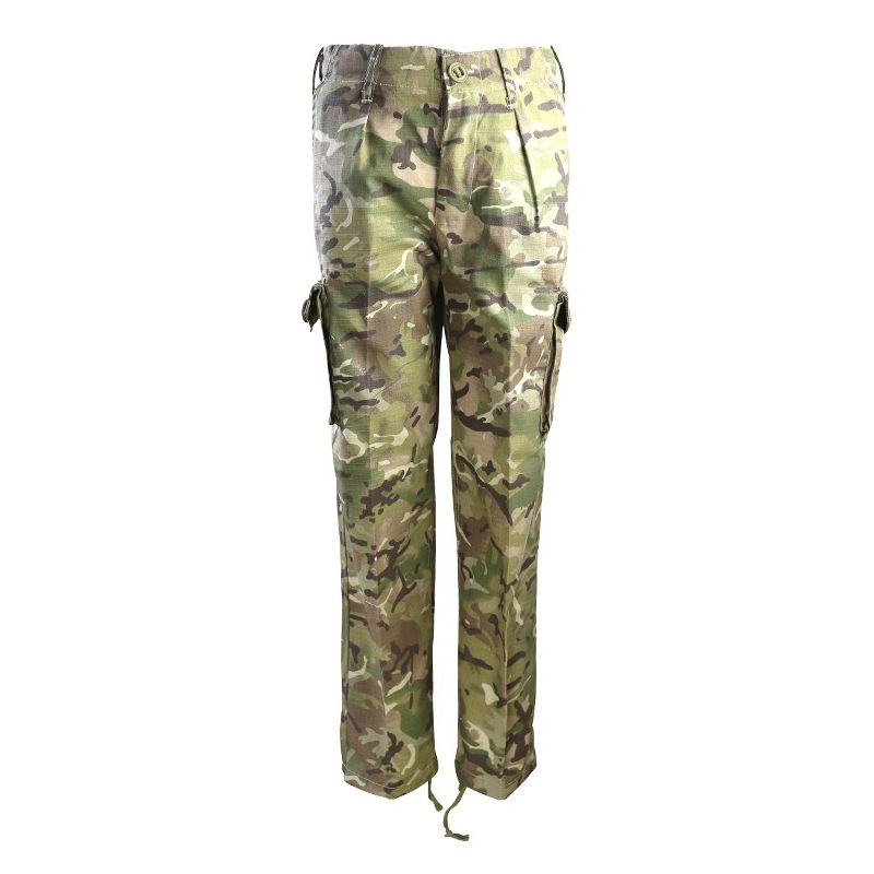 Pantalones infantiles camuflaje BTM rip-stop 65% poliéster 35% algodón