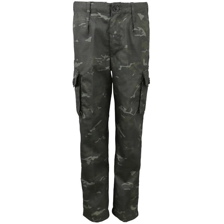 Pantalones infantiles camuflaje BTP oscuro rip-stop 65% poliester 35% algodon