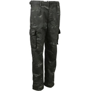 Pantalones infantiles camuflaje BTP oscuro rip-stop 65% poliester 35% algodon