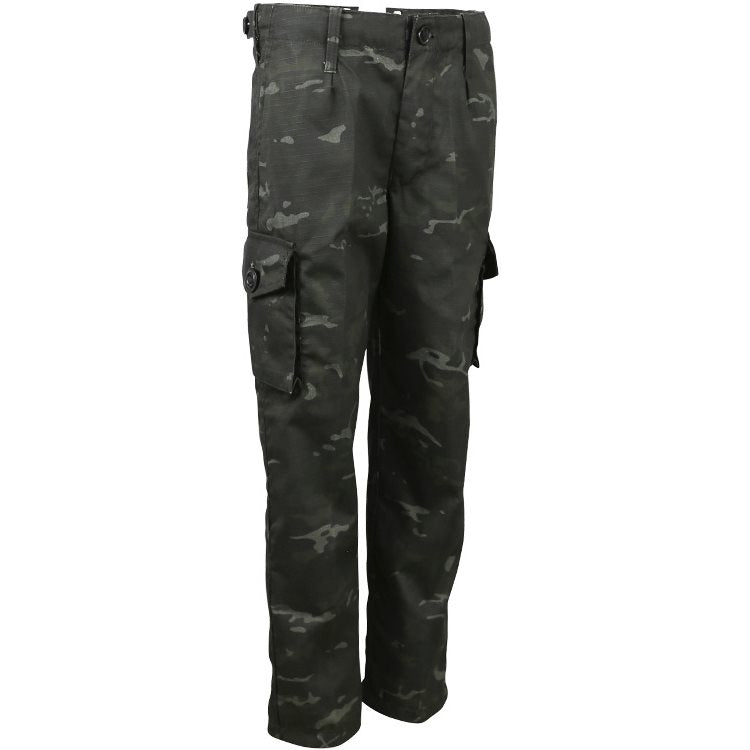 Pantalones infantiles camuflaje BTP oscuro rip-stop 65% poliester 35% algodon
