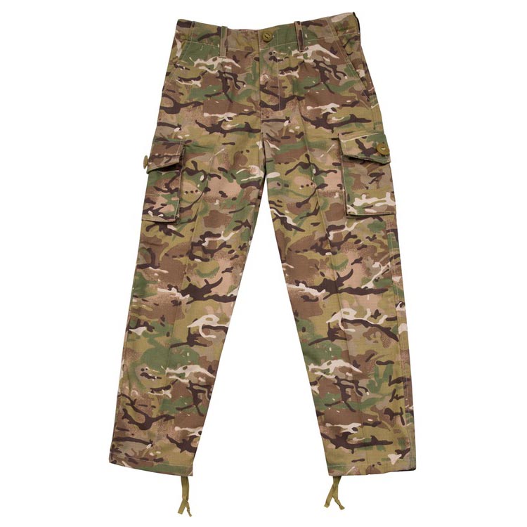 Pantalones infantiles camuflaje BTM rip-stop 65% poliéster 35% algodón