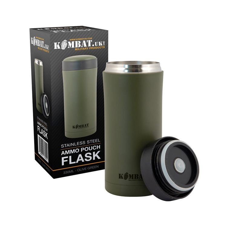 Botella MILITARY aislada de acero inoxidable 330 ml color verde