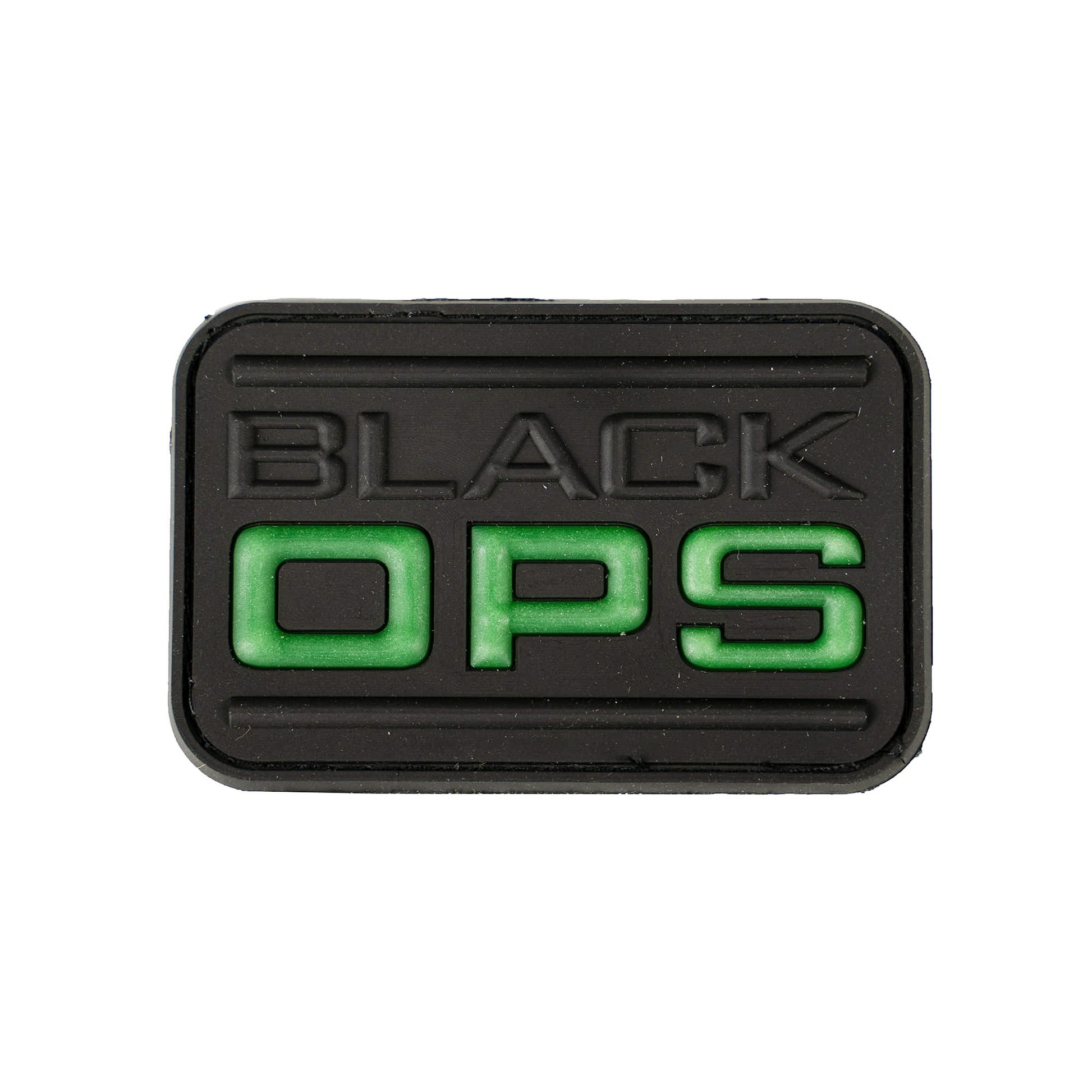 Parche plástico BLACK OPS negro con velcro 7,4 x 4,7 cm